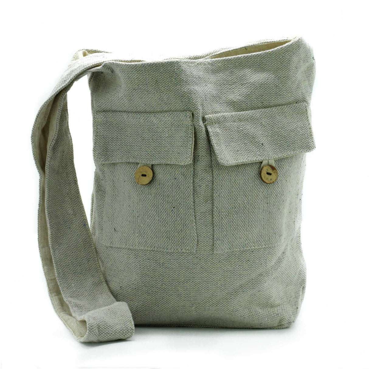 Canvas tas met twee vakken Steen Groot