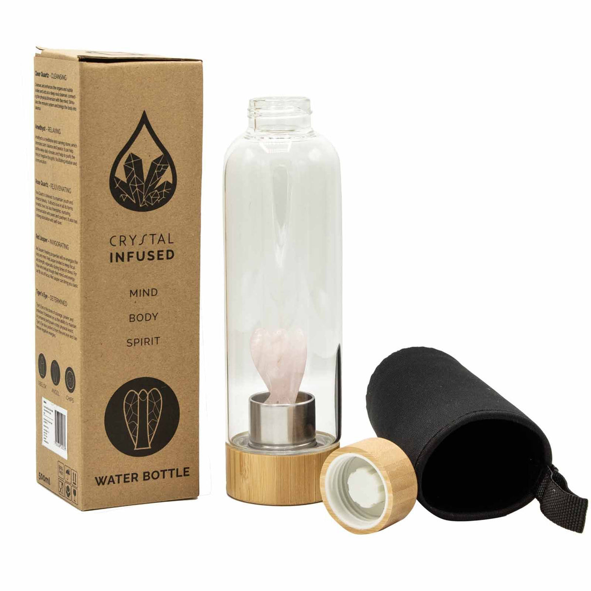 Láhev na vodu z růženínu, anděl