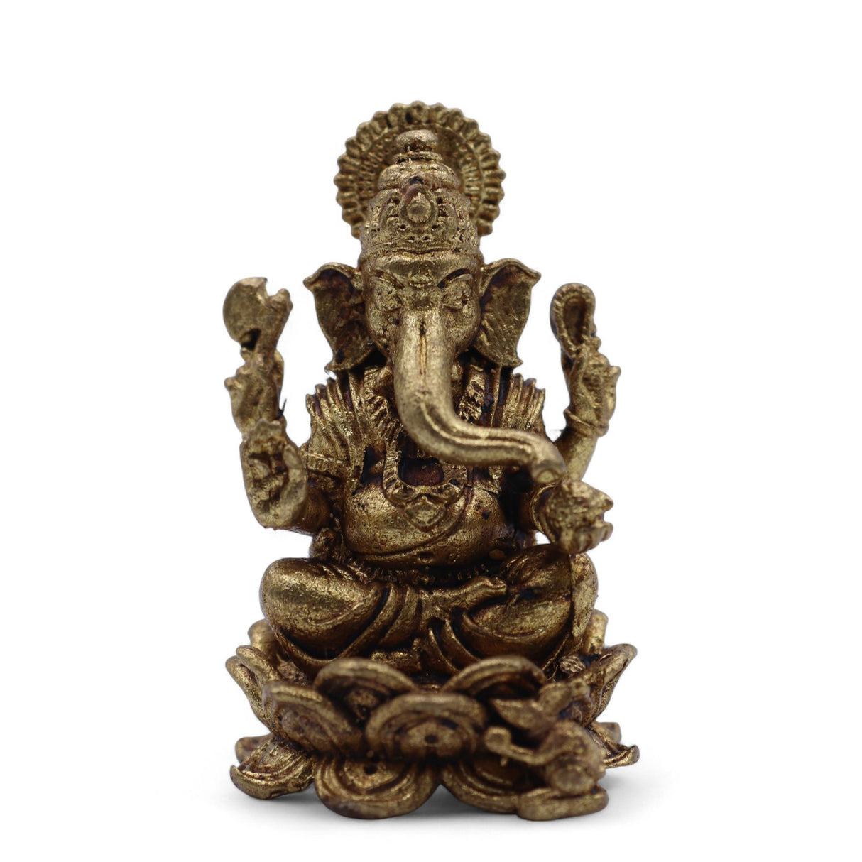 Small Brass Ganesha Idol Statue, 37mm, 22g