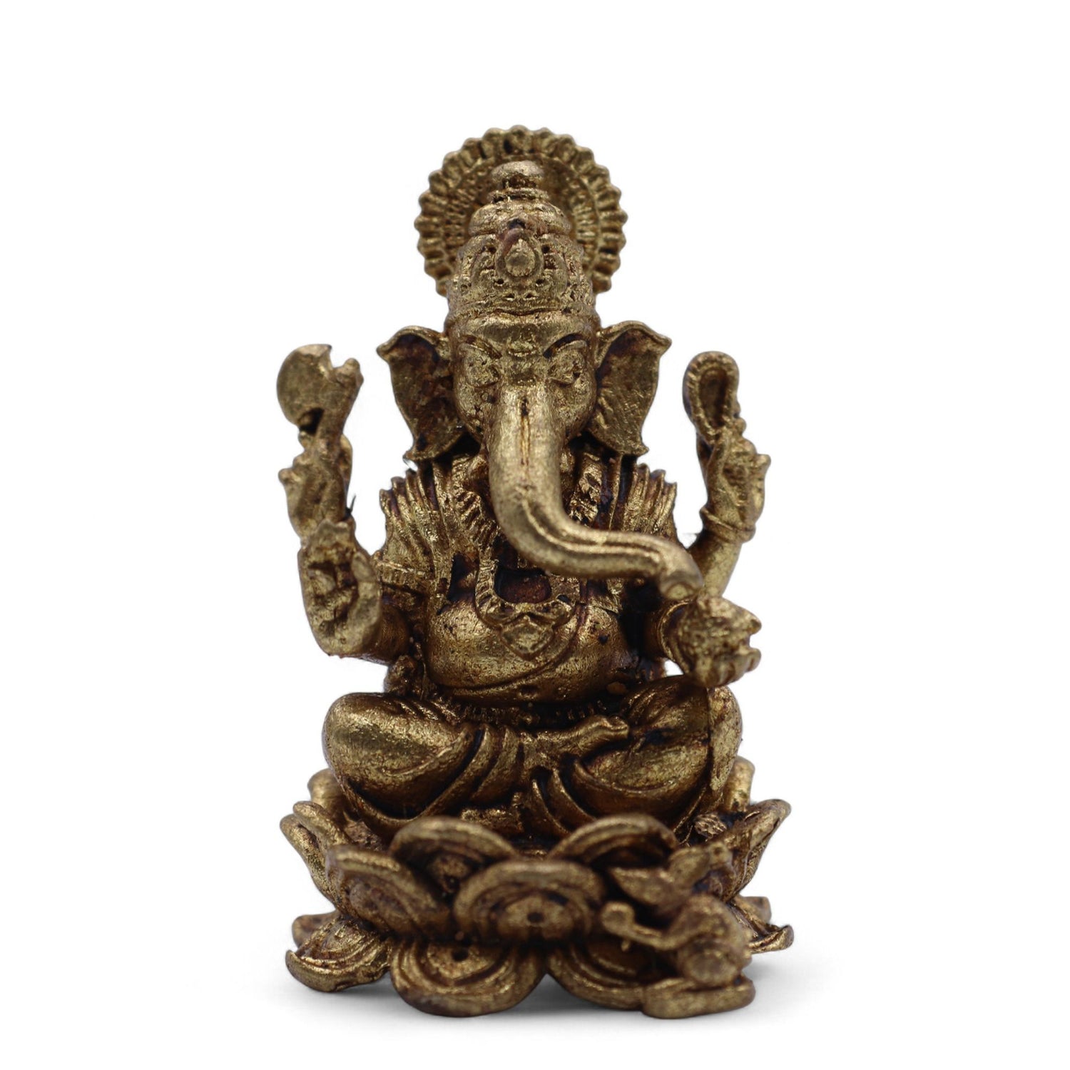 Small Brass Ganesha Idol Statue, 37mm, 22g