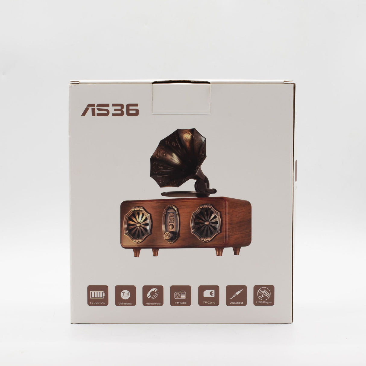 Retro Mini Double Gramophone Speaker – Bluetooth – 5.4 watt x 2