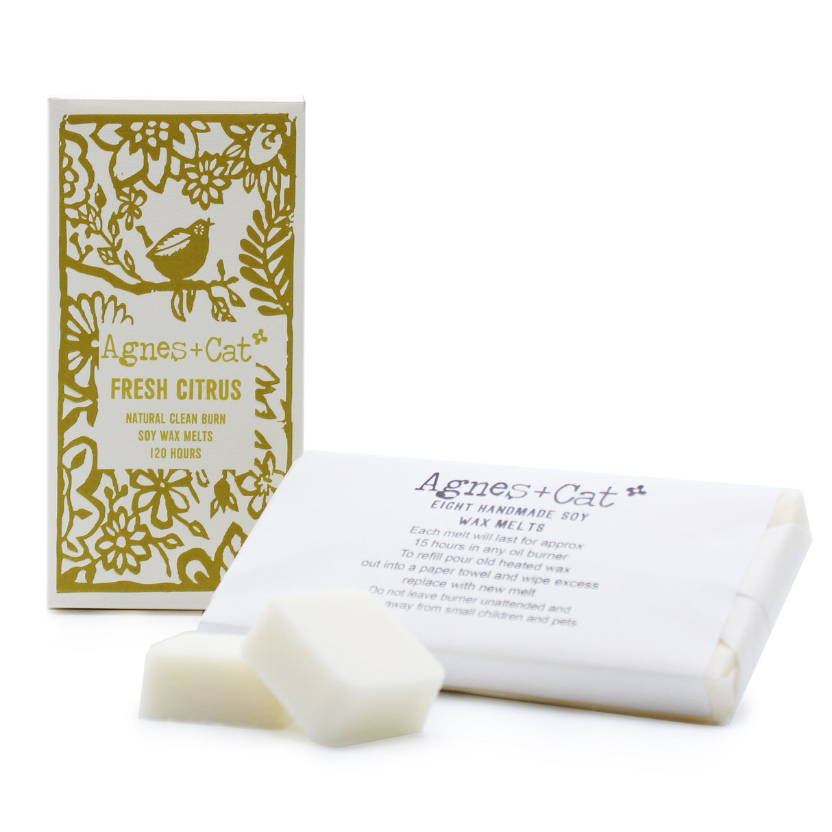 Agnes + Cat Box of 8 Wax Melts – Fresh Citrus
