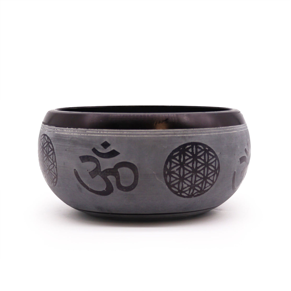 Cuenco tibetano Om Five Buddha Earth Powder 16 cm