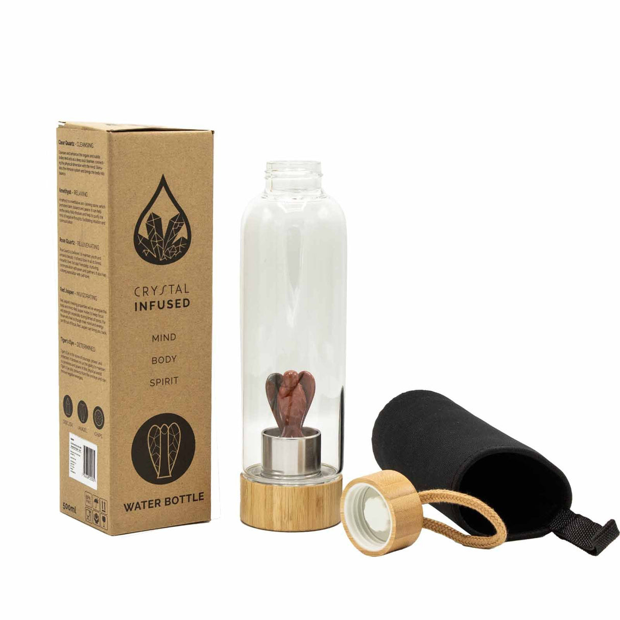 Kristalna boca za vodu Crveni žad Anđeo