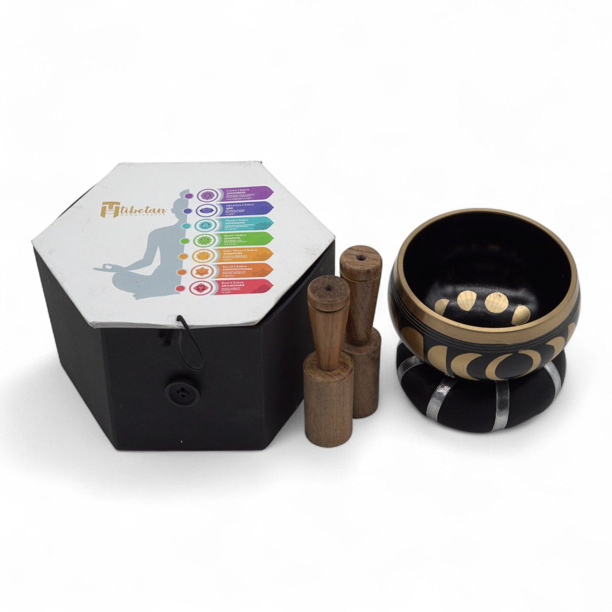 Singing Bowl Set Moon Phase Black 10.7cm