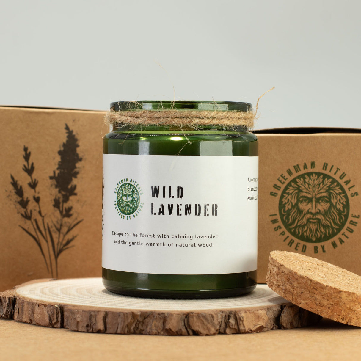 Greenman Woodwick sójová sviečka – Divoká levanduľa