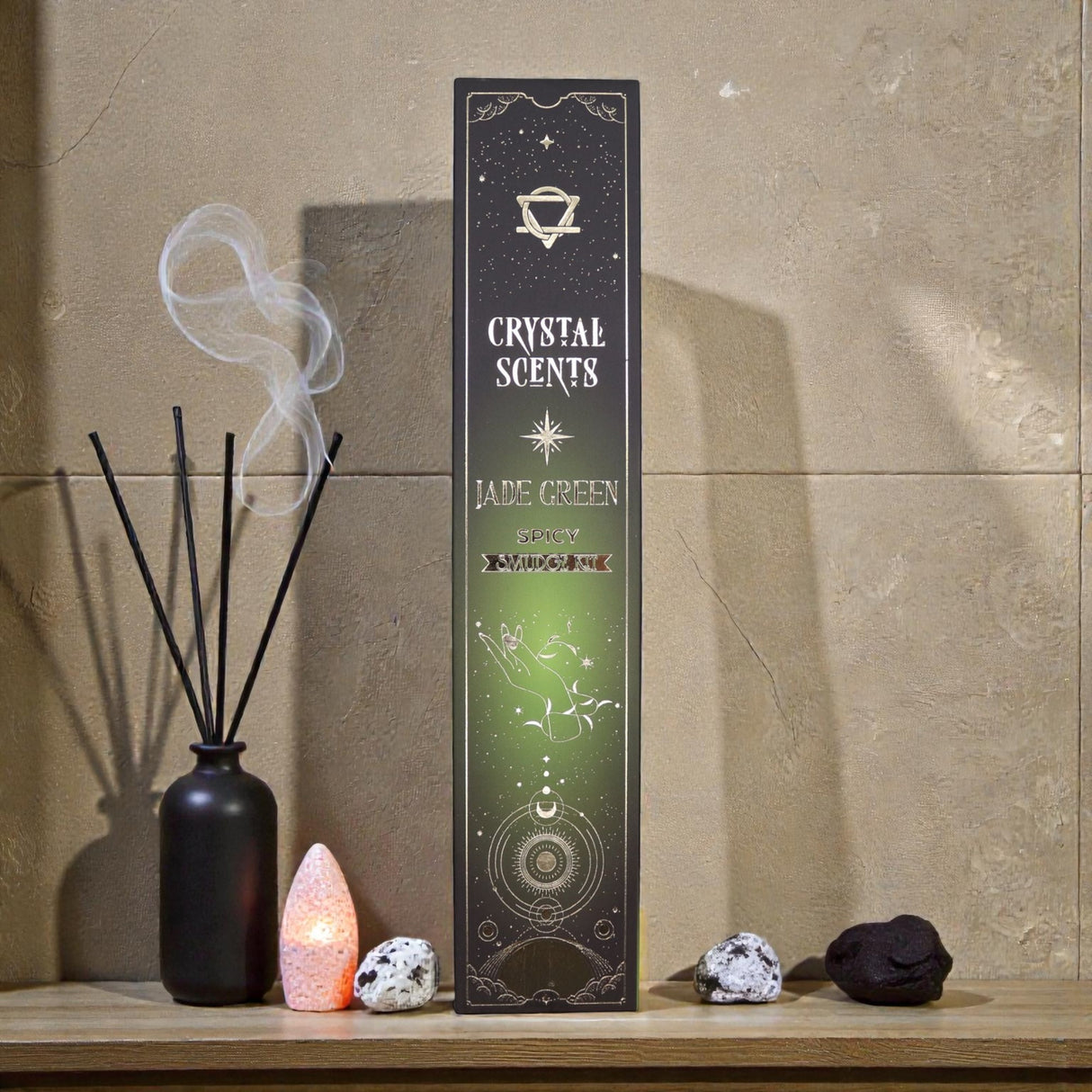 Jade Crystal Scents Smudge Incense – Spicy, Incense Sticks