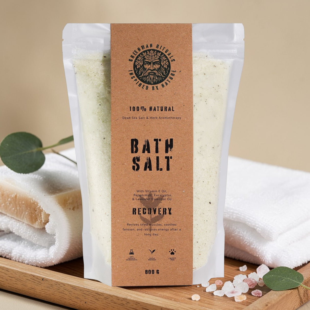 Sal de Banho Epsom Aromaterapia de Mentol Greenman Rituals – Recuperação