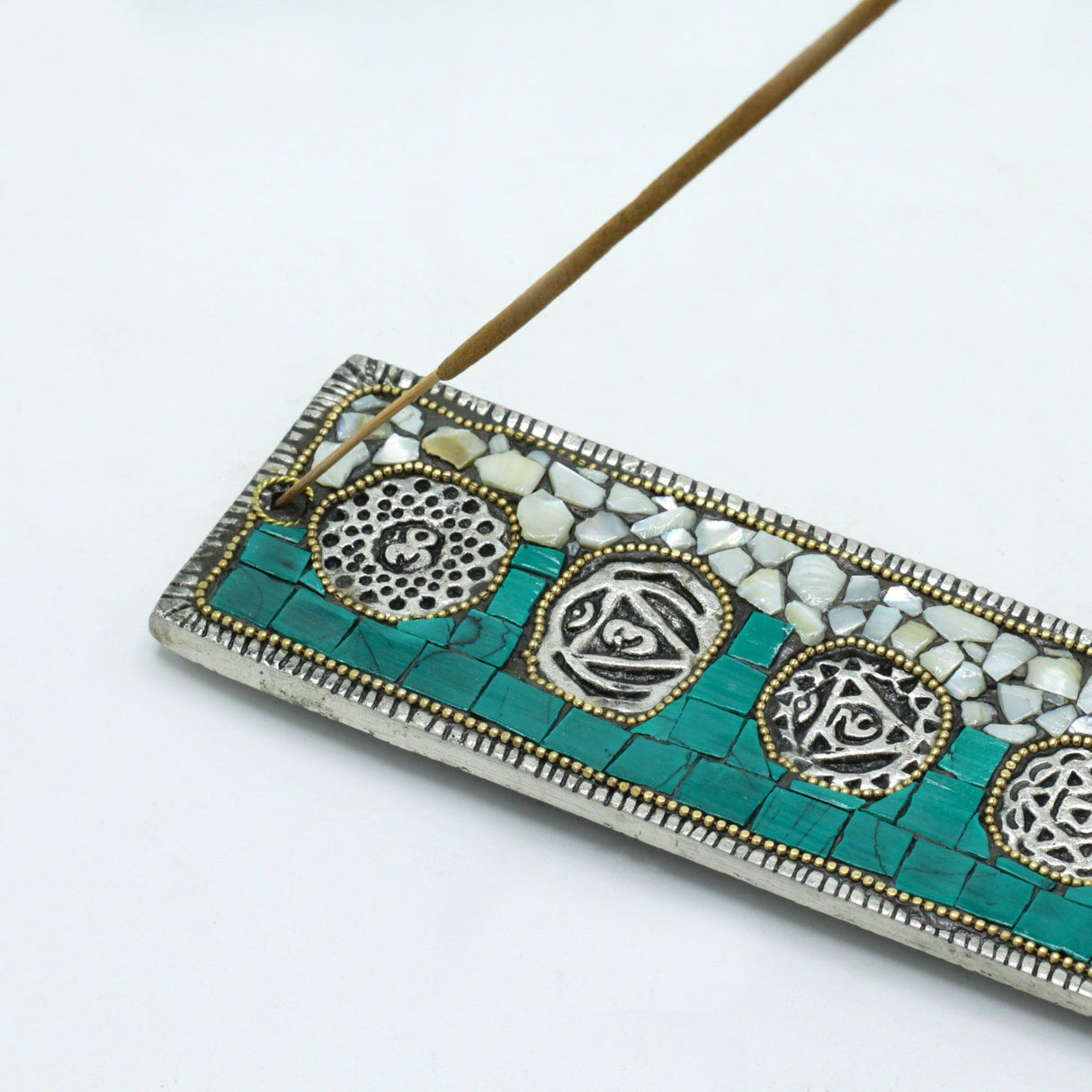 Incense Holder Seven Chakra Tibetan Ceramic Mosaic