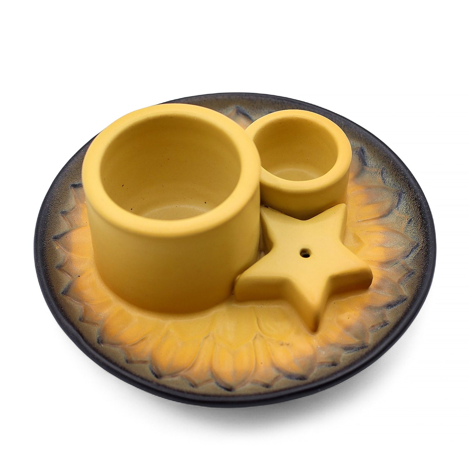 Sunflower Ceramic Palo Santo Incense Smudge Holder Tray
