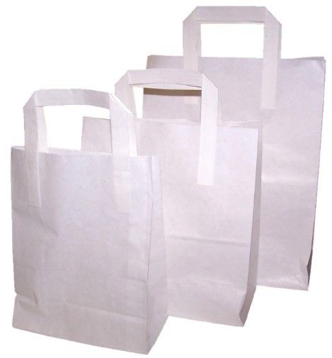 Hvide SOS-bæreposer 7x10x9 tommer 500 pakke