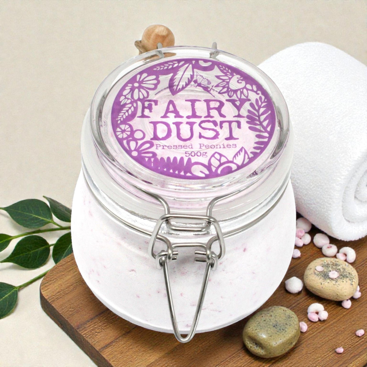 Agnes + Cat Fairy Dust 500g – Pressed Peonies, Bath Dust