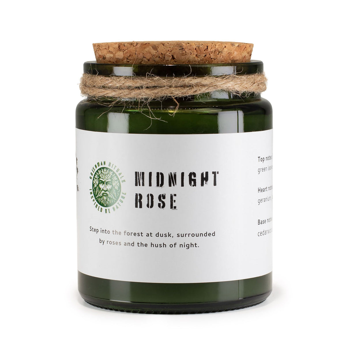 Greenman Woodwick Soy Candle – Midnight Rose