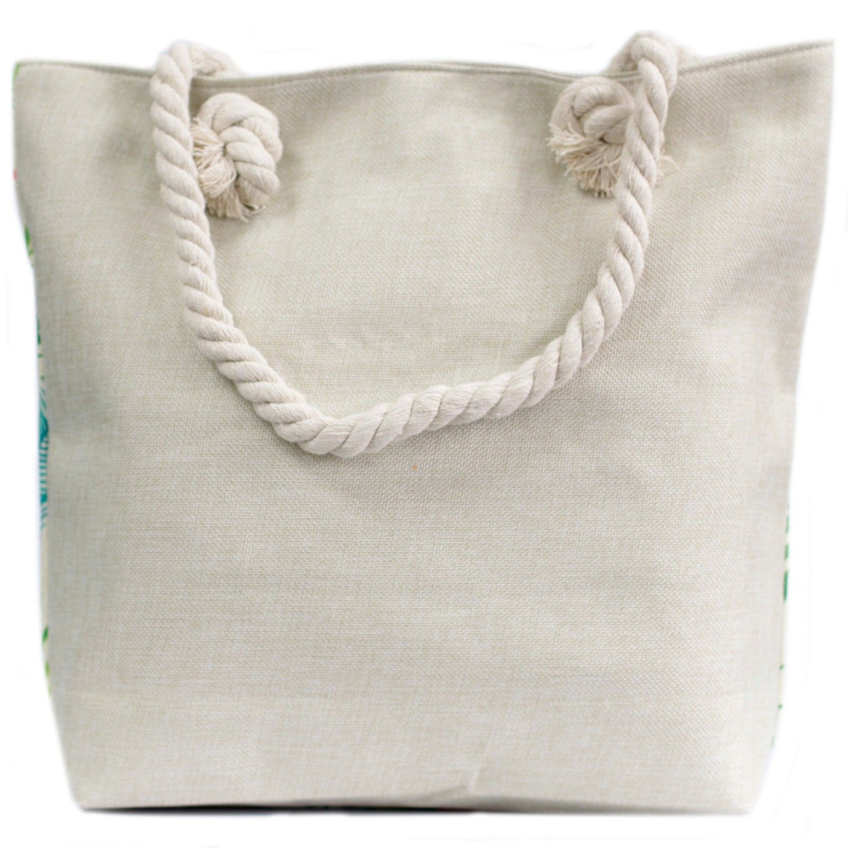 Rope Handle Bag, Pink Flamingo
