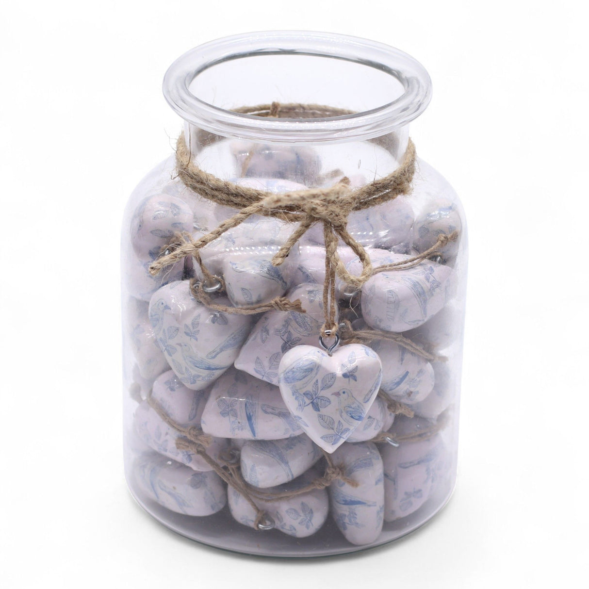 Large Decor Wood Hearts – Blue Bird