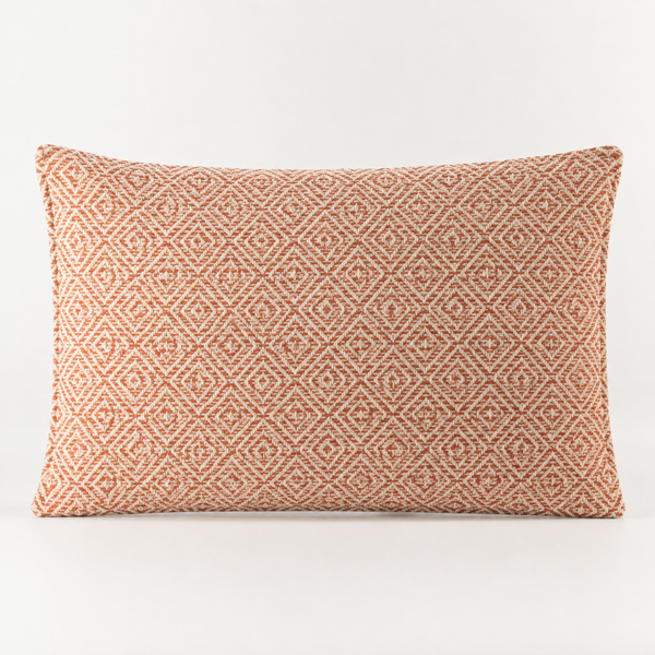 Classic Cushion Cover - Burgundy Squares- 30 × 50 cm - Lumber Style