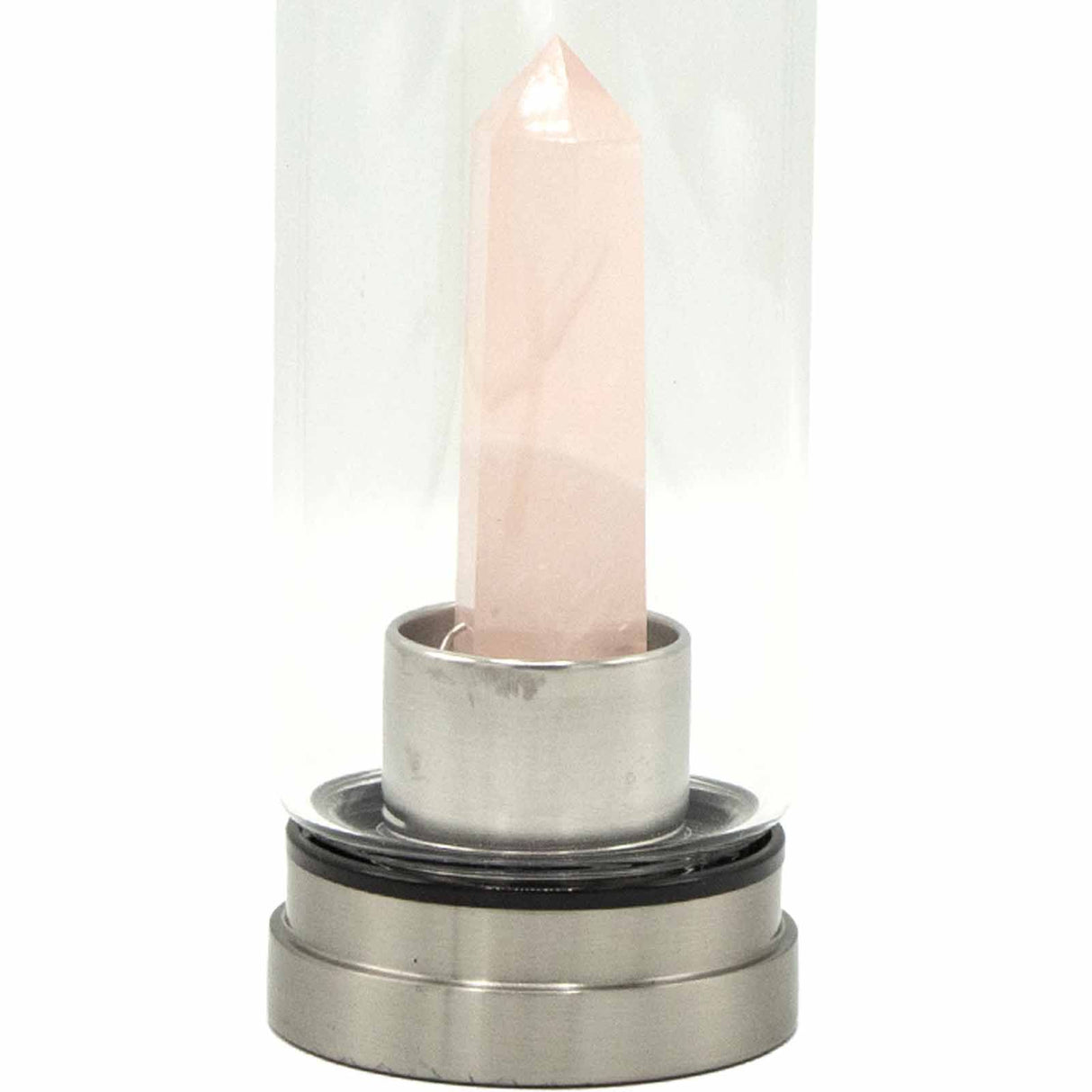 Crystal Water Bottle Rose Quartz Obelisk