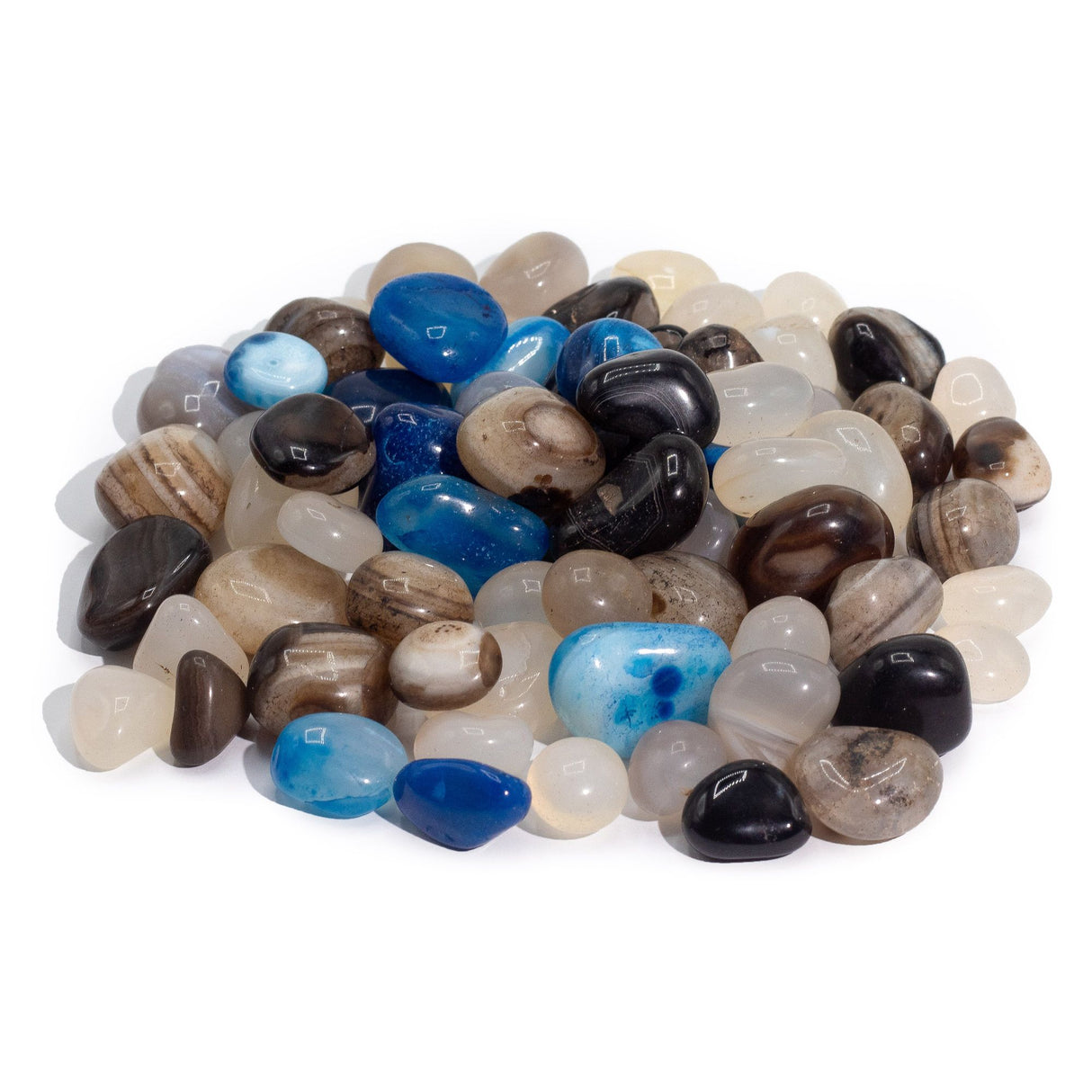 Bulk Blandad Agat – 1 kg (ca 70 stenar)