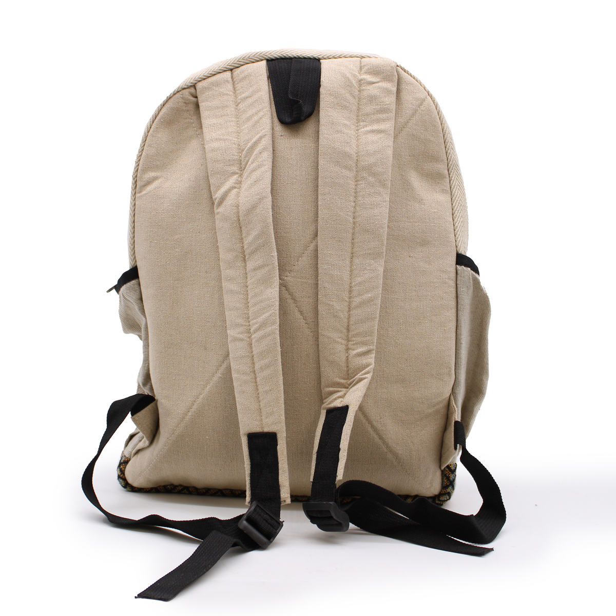 Hemp Cotton Boho Backpack With Pockets