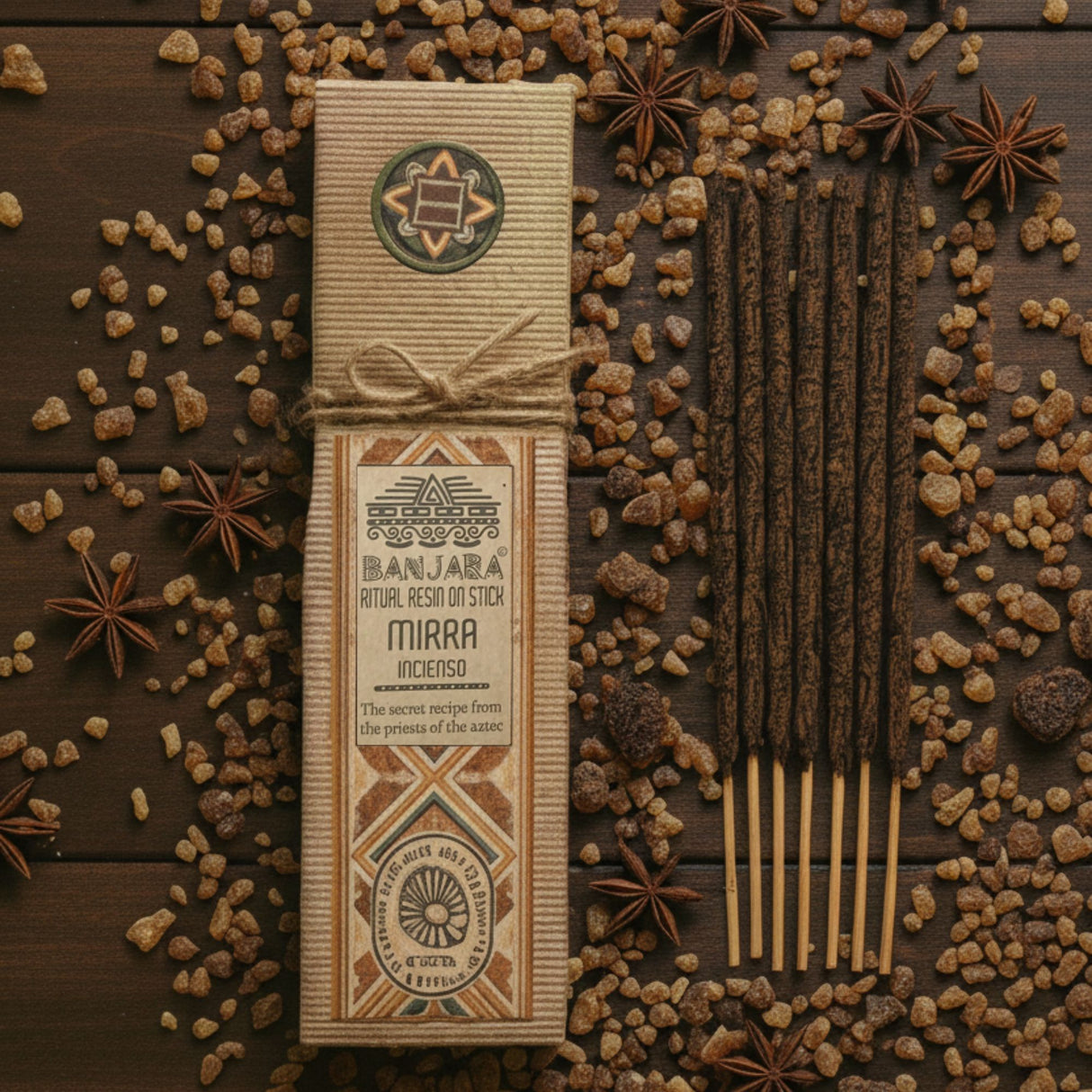 Myrrh Resin Incense Sticks - Hand-Rolled, Slow Burn