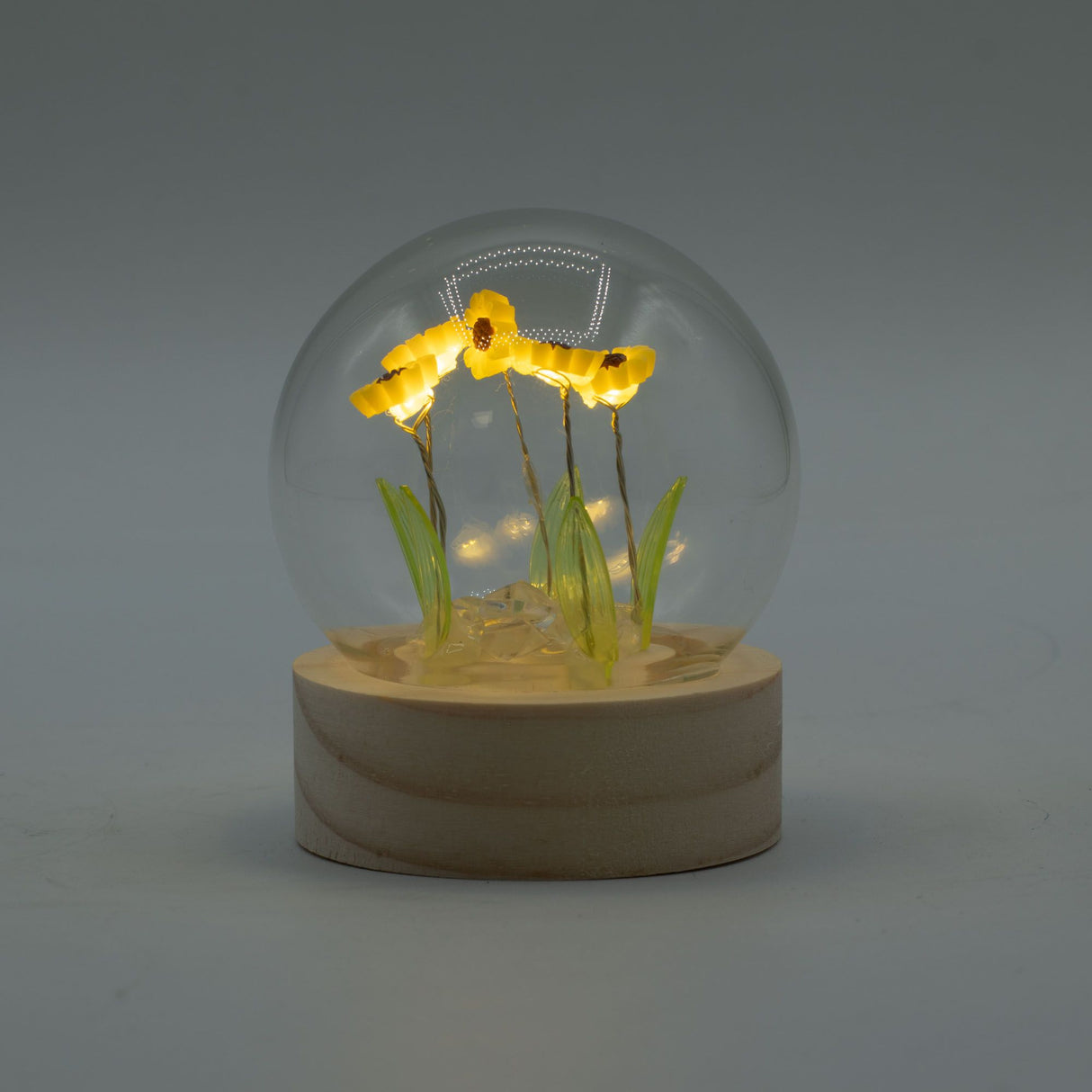 Floral Glow Garden Dome – 5 Sunflowers – LED Battery