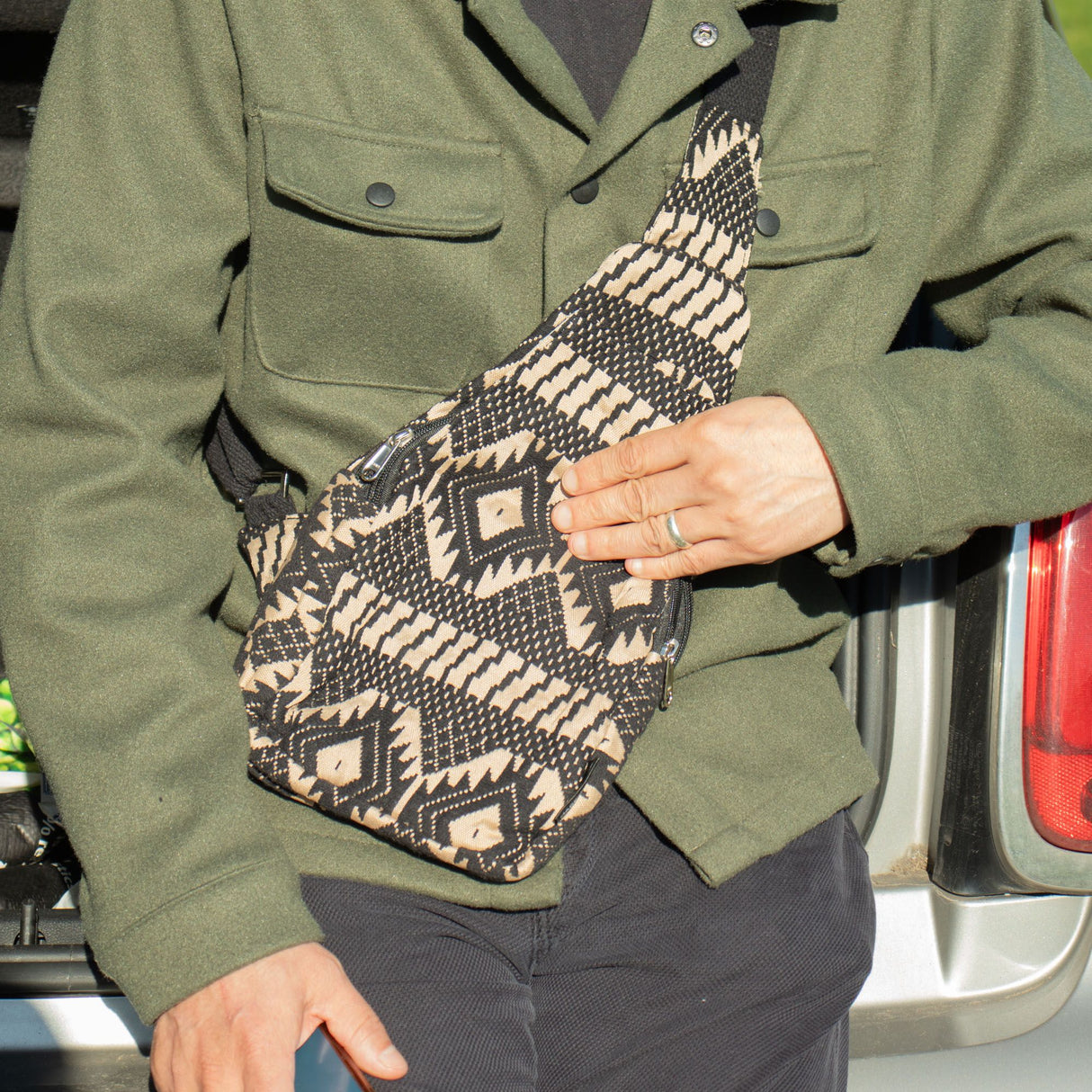 Jacquard Natural-vesker – Desert Loom – Skulderveske