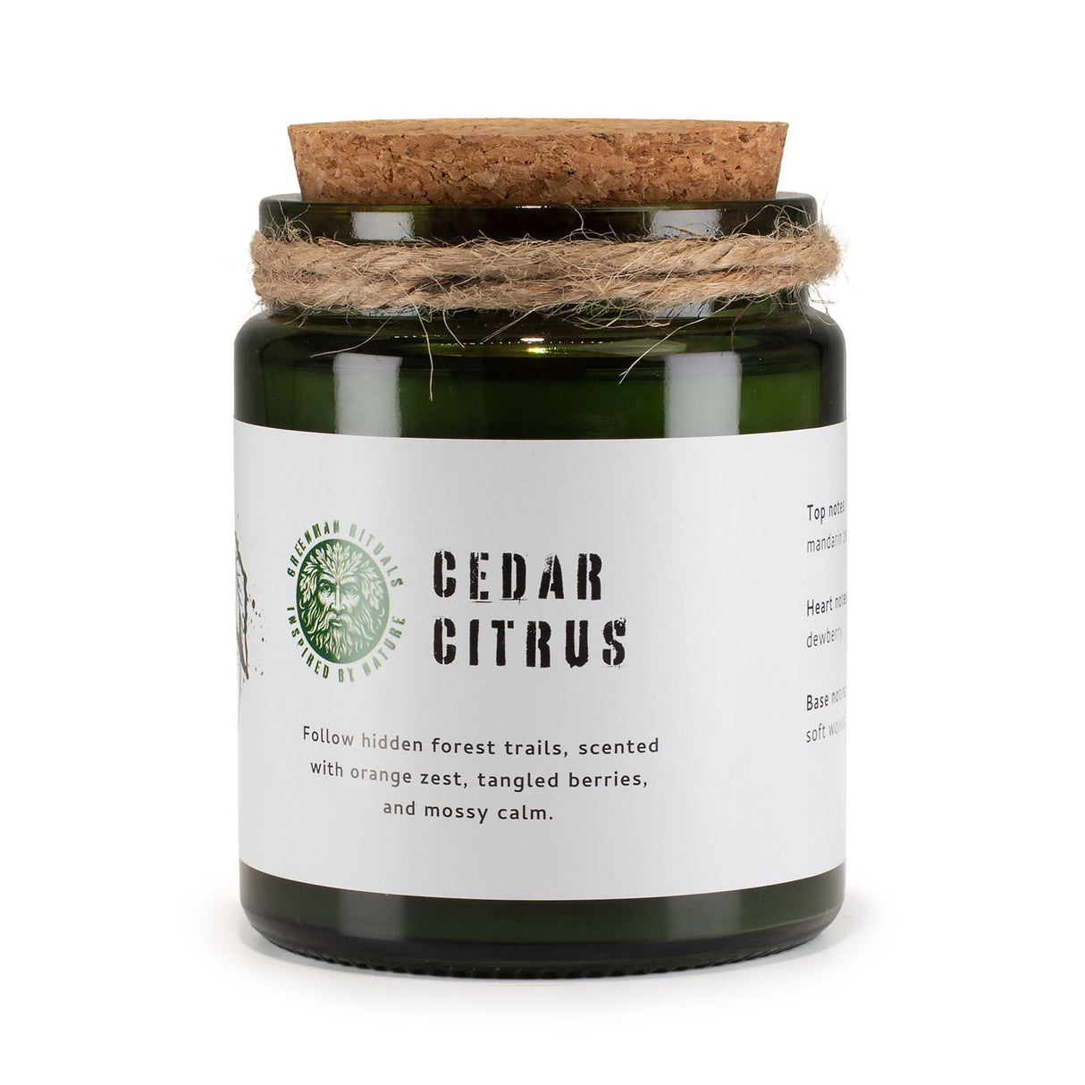 Greenman Woodwick Soy Candle – Cedar Citrus