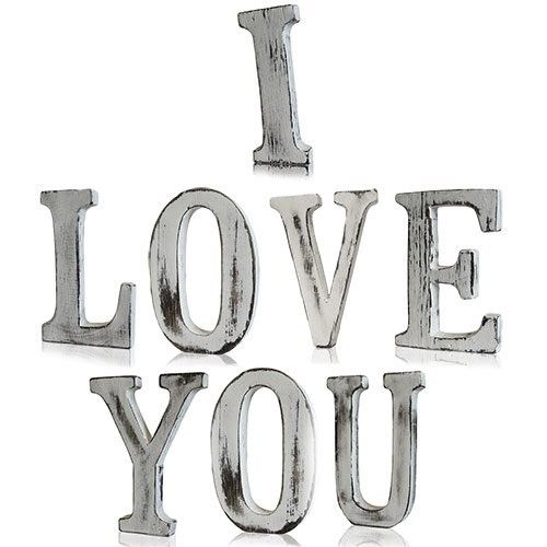 Wooden Letters Set I Love You 8 Pieces