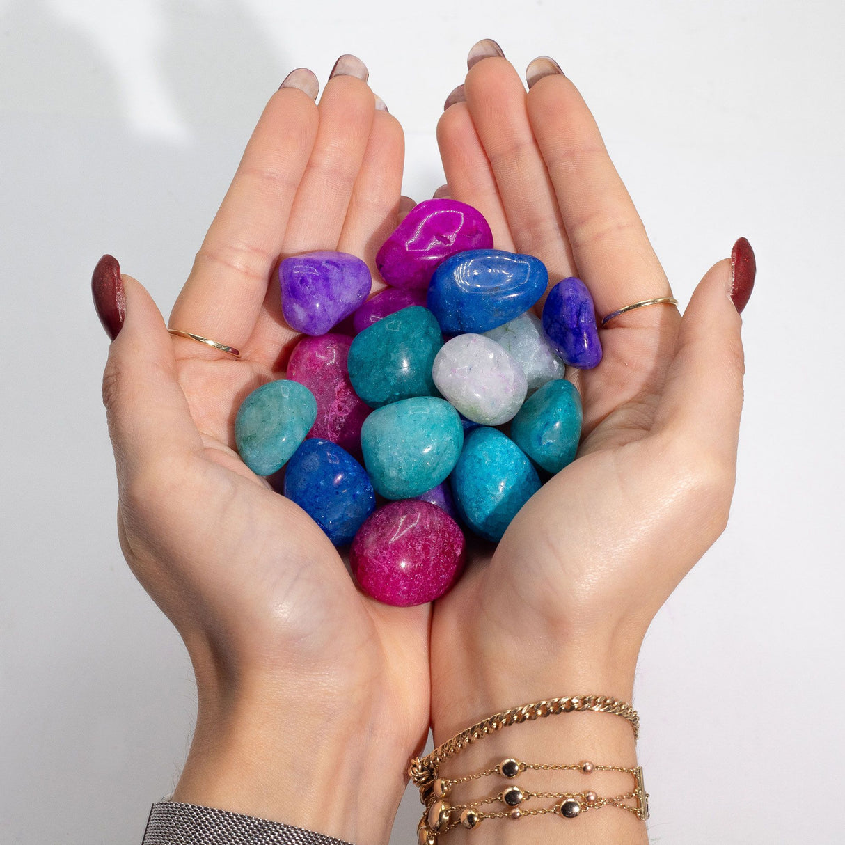 Опаковка с обработен смесен кварц с пукнатини - 1 кг (около 70 камъка)