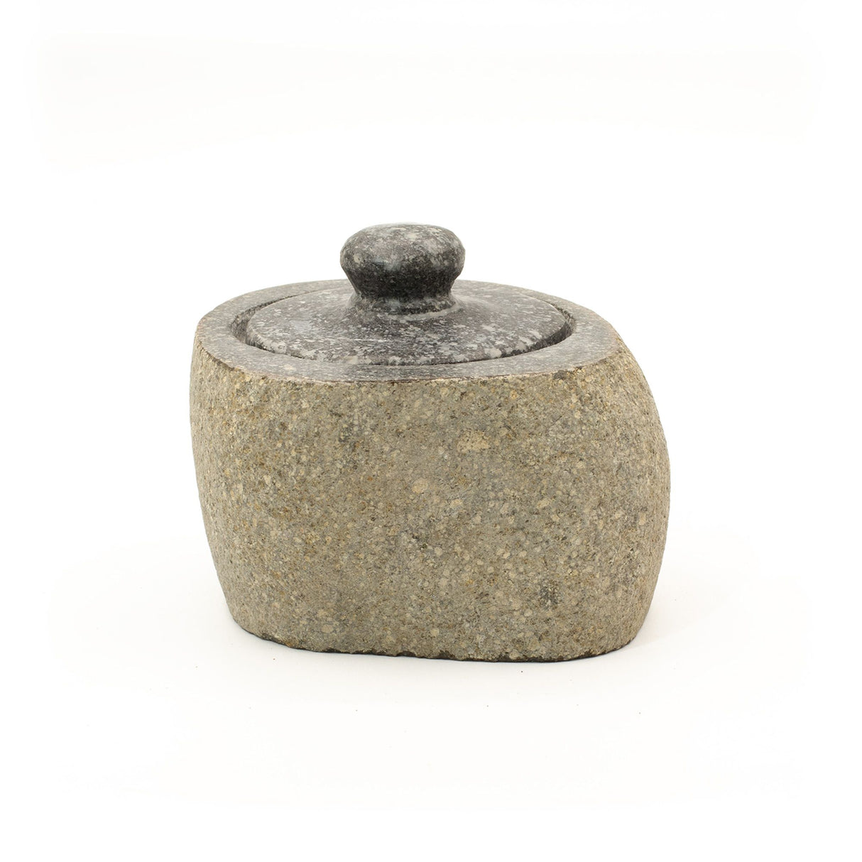 Pot de mise à la terre en pierre de rivière naturelle – Petit (env. 9x7cm)