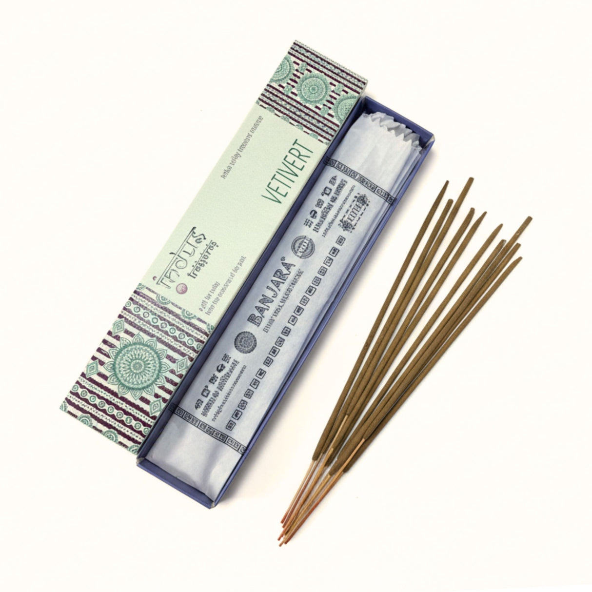 Indus Treasures Vetiver Khus Incense Sticks 15g