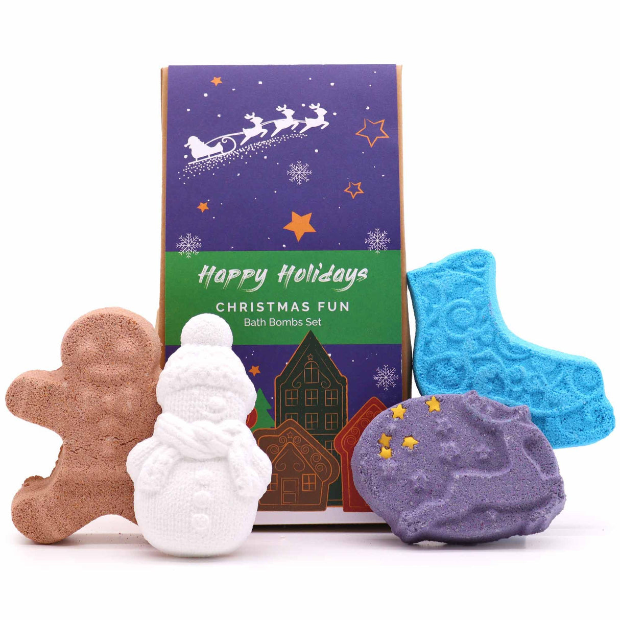 Bath Bombs Gift Set Christmas 4 Pack