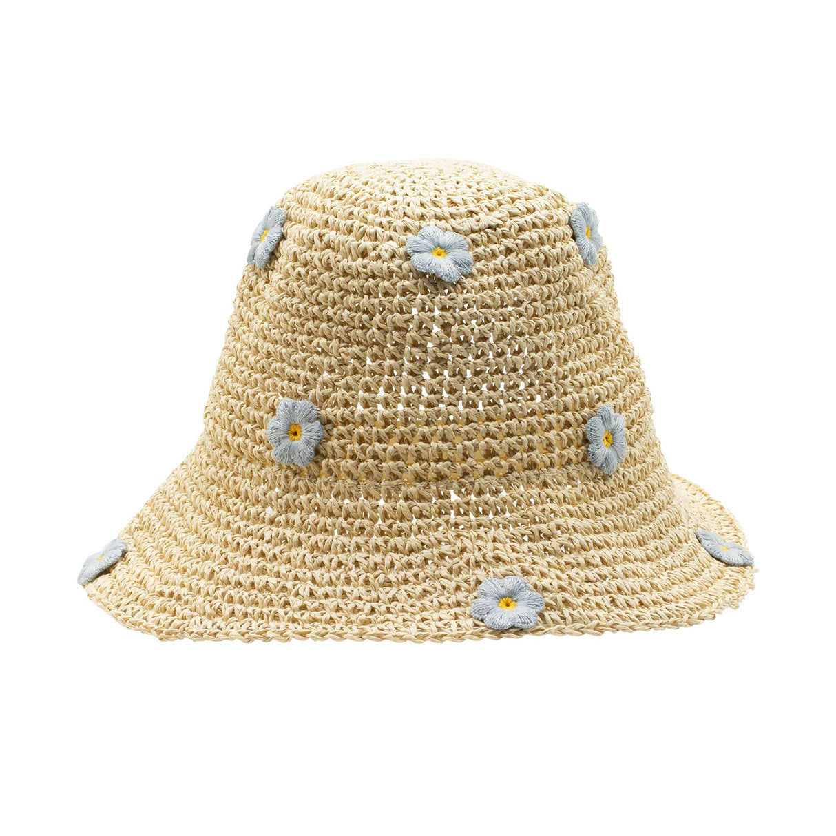 Nomad Sari Floppy Straw Sun Hat – Beige & Flowers