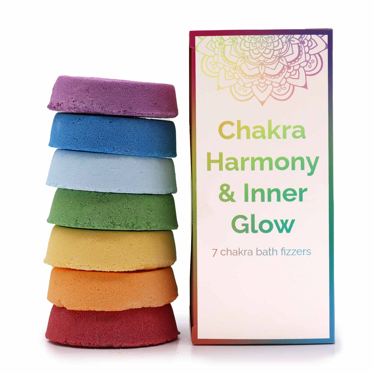 Badebomben Chakra-Geschenkset, 7er-Pack