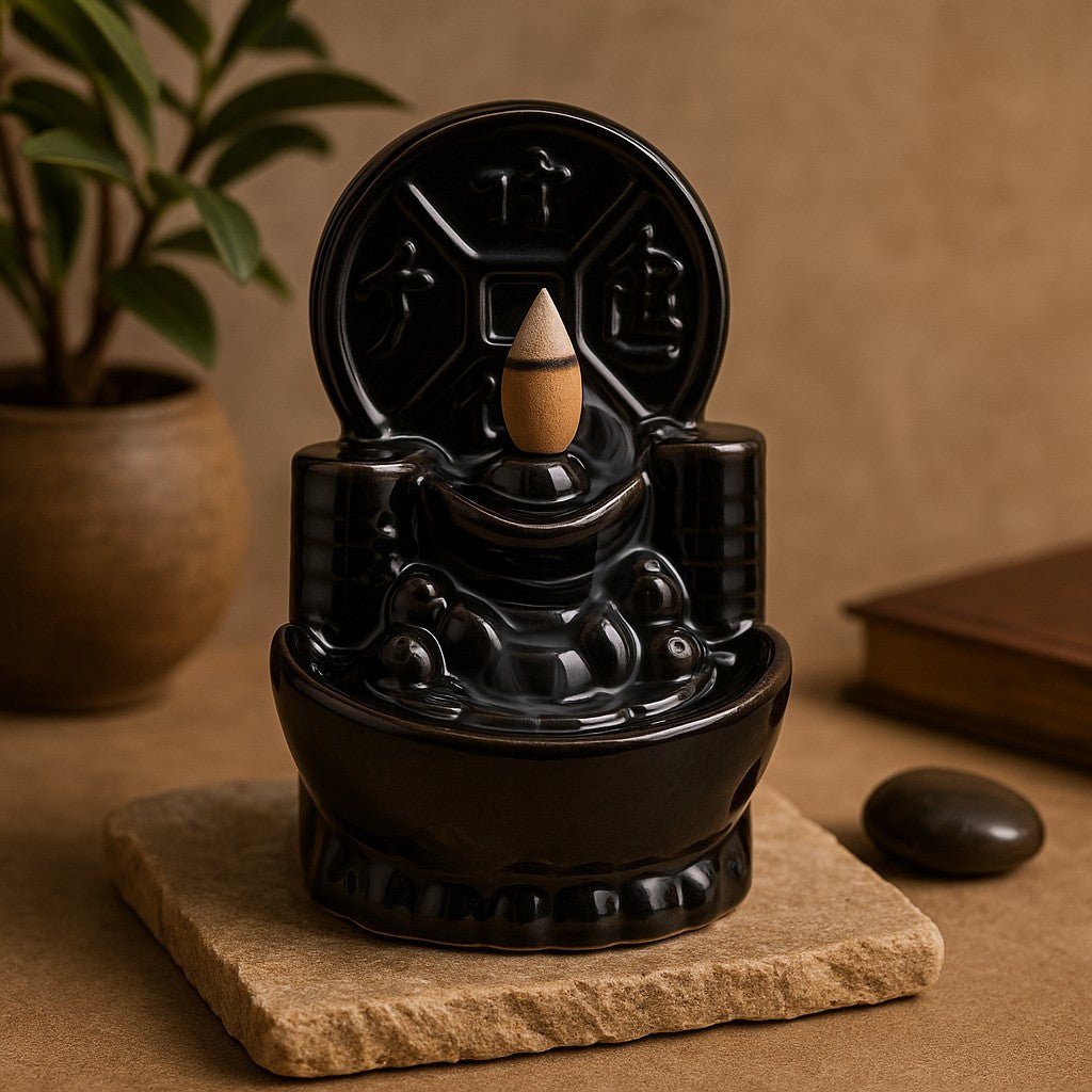 Backflow Incense Burner - Ancient Chinese Coin - SHAMTAM.COM