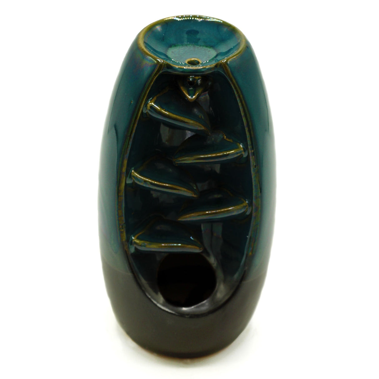 Backflow Incense Burner - Serine Oval Cascade - SHAMTAM.COM
