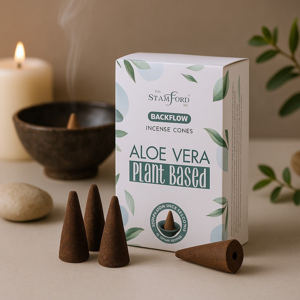 Backflow Incense Cones Aloe Vera 12 Pack - SHAMTAM.COM