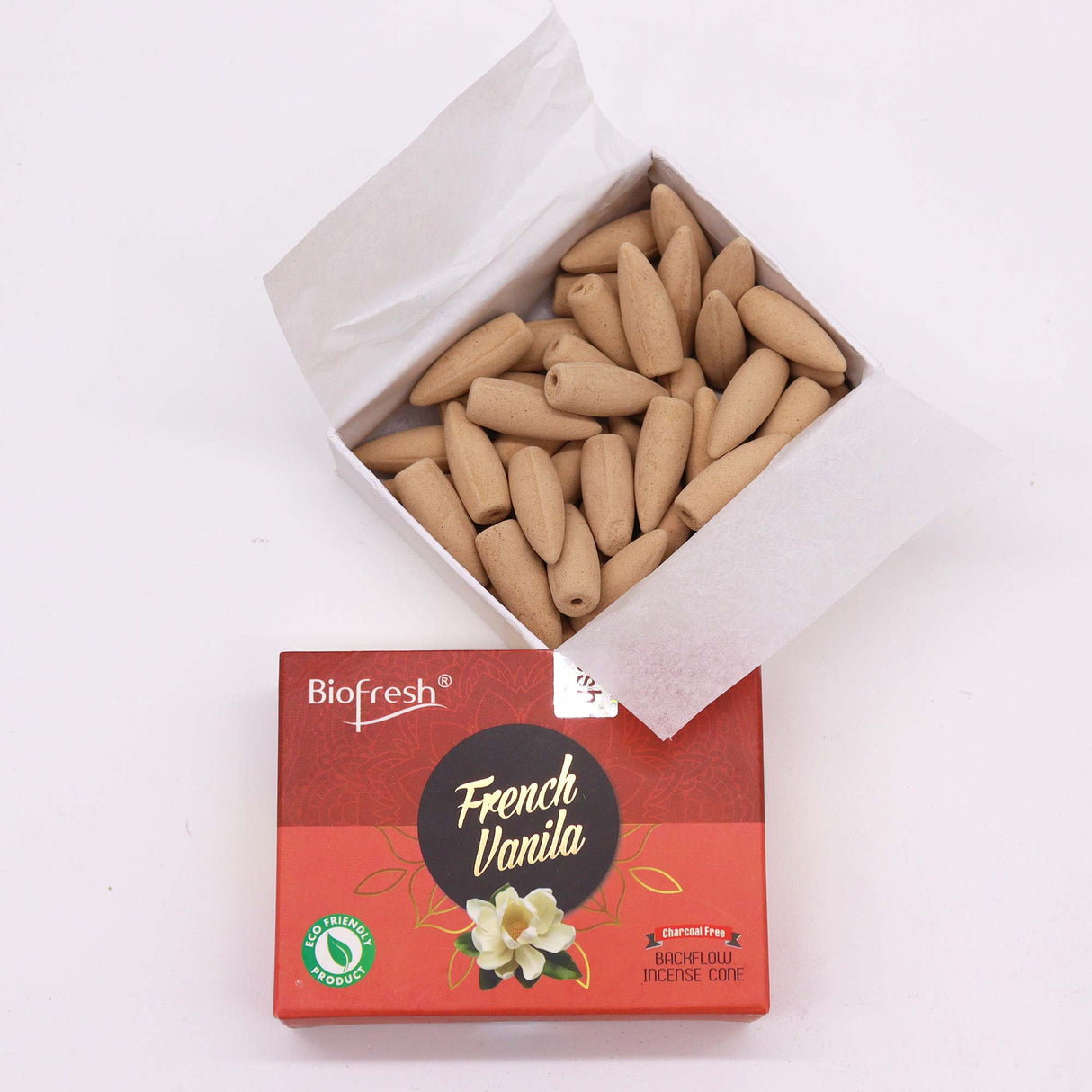 French Vanilla Backflow Incense Cones - Biofresh - SHAMTAM.COM