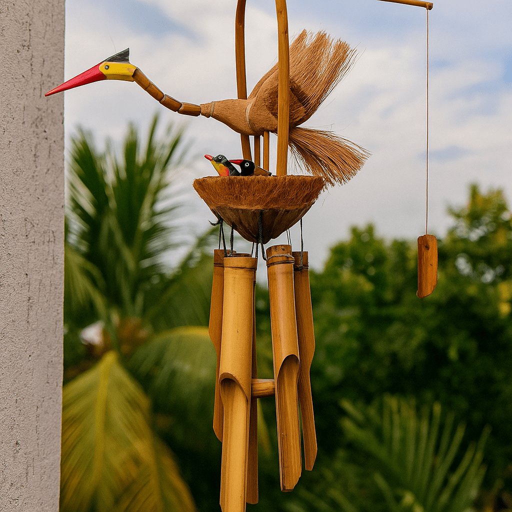 Bamboo Wind Chimes, Mother and Chicks - SHAMTAM.COM
