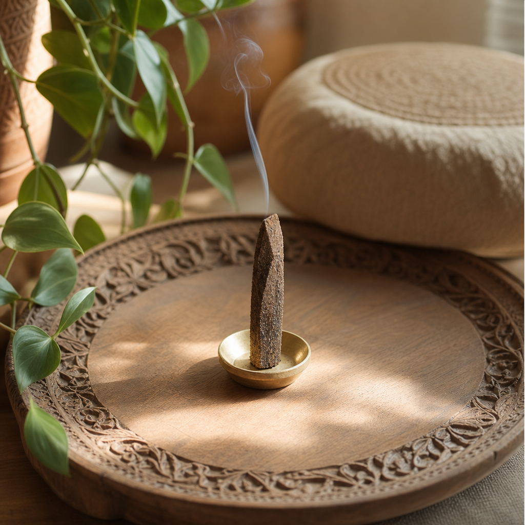Banjara Cristal Gemas Incense Sticks - Turquoise White Sage — styled in a warm, naturally lit interior