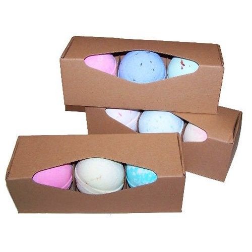 Bath Bomb Gift Boxes For 3 Kraft Window - SHAMTAM.COM