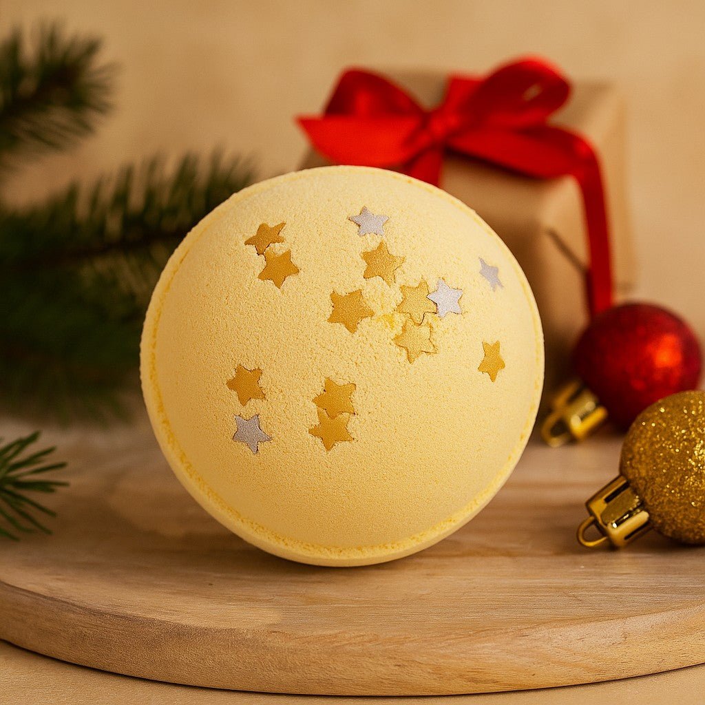 Bath Bomb - Marzipan Christmas Star - SHAMTAM.COM