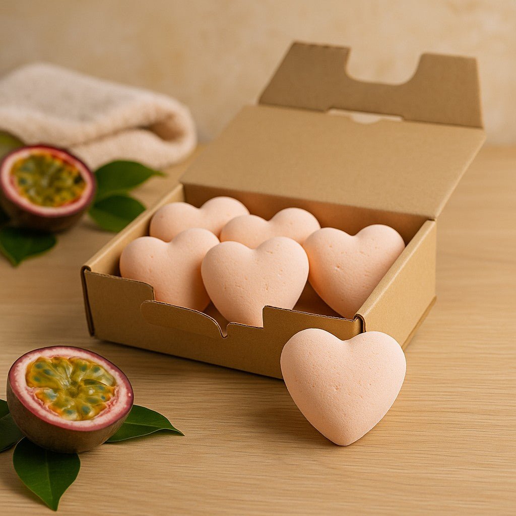 Bath Bomb Passion Fruit Heart 70g 5 Pack - SHAMTAM.COM