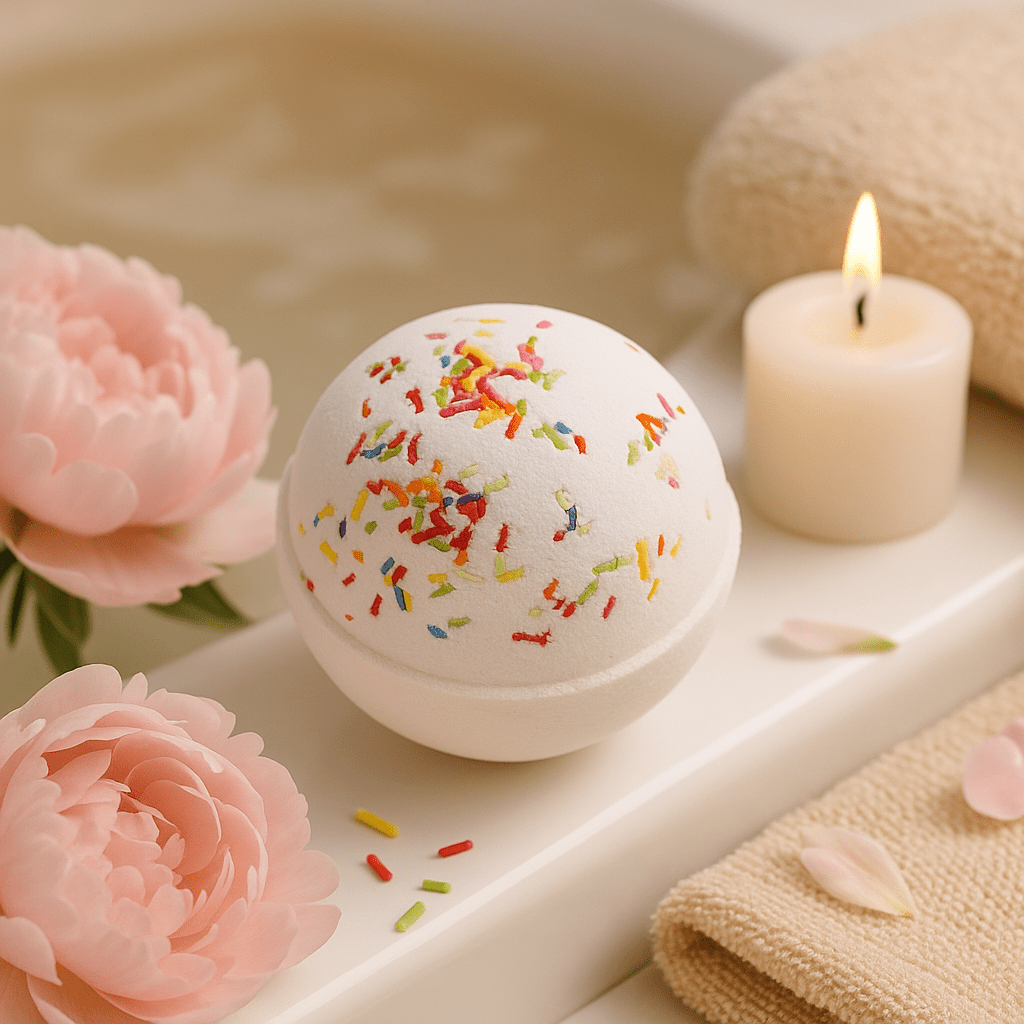 Bath Bomb, Rainbow Summer Peonies - SHAMTAM.COM