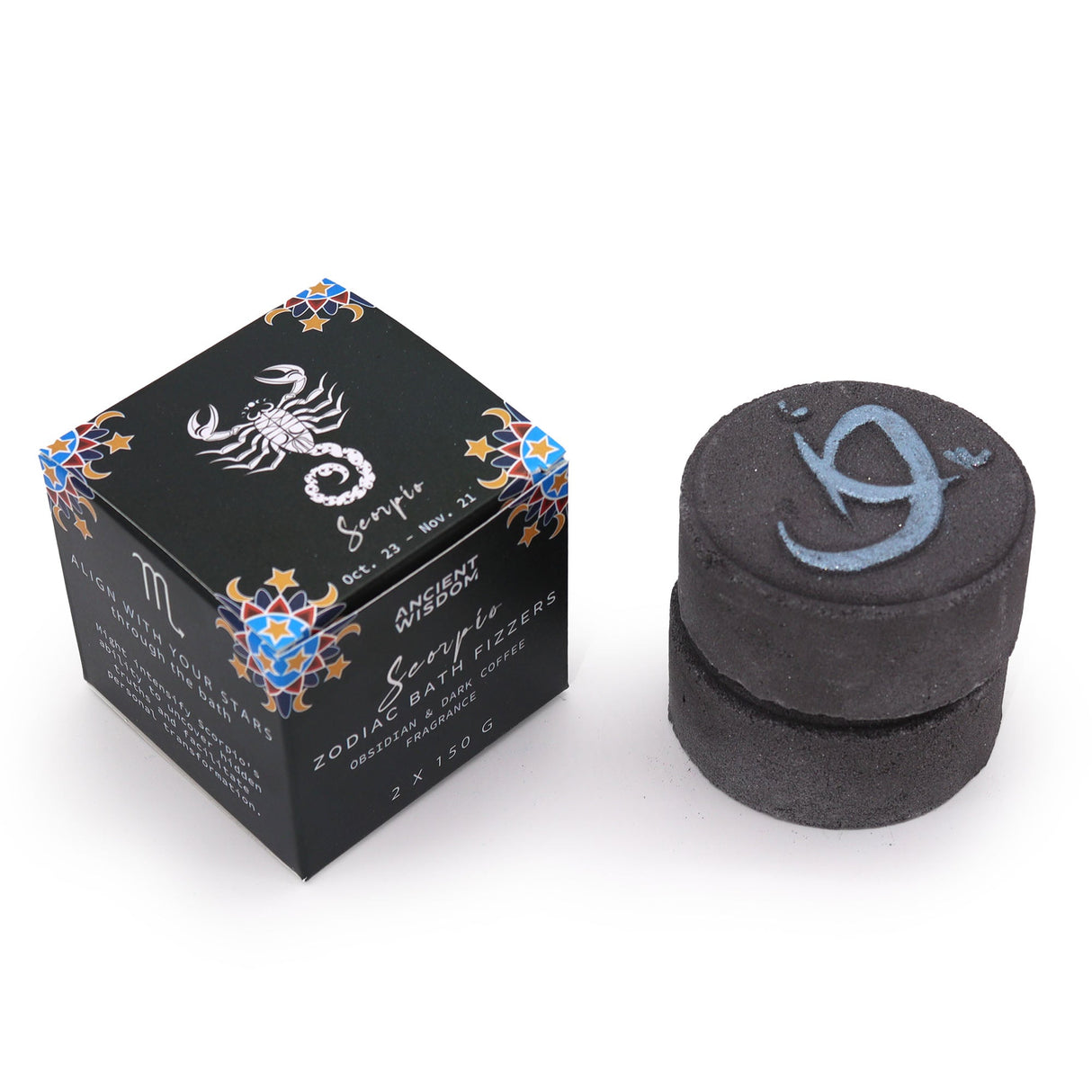 Set of Zodiac Bath Fizzers with Horoscope - Scorpio - SHAMTAM.COM