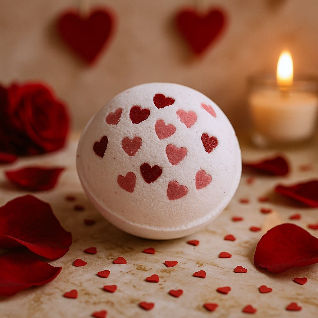 Bath Bomb Wild Flowers Love Heart 70g - SHAMTAM.COM