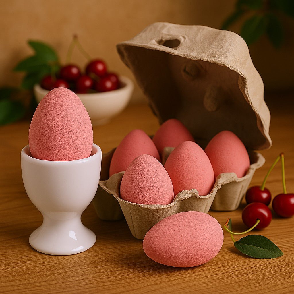 Bath Eggs in a Tray - Cherry (30 pcs)