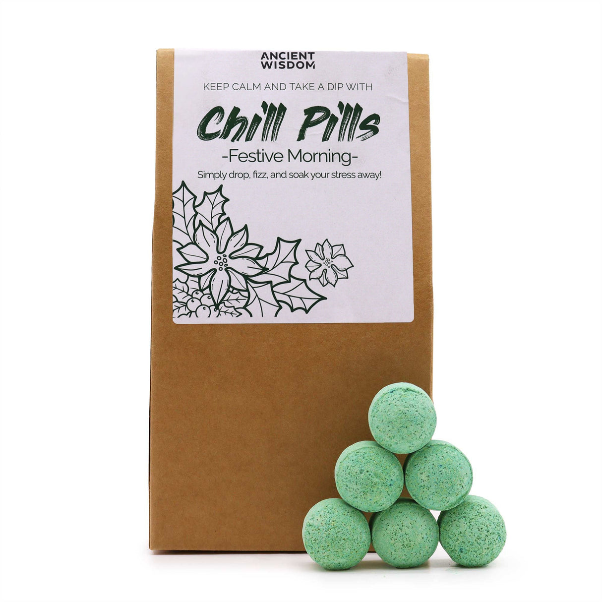 Bath Bombs Chill Pills Gift Pack 350g - Festive Morning - SHAMTAM.COM