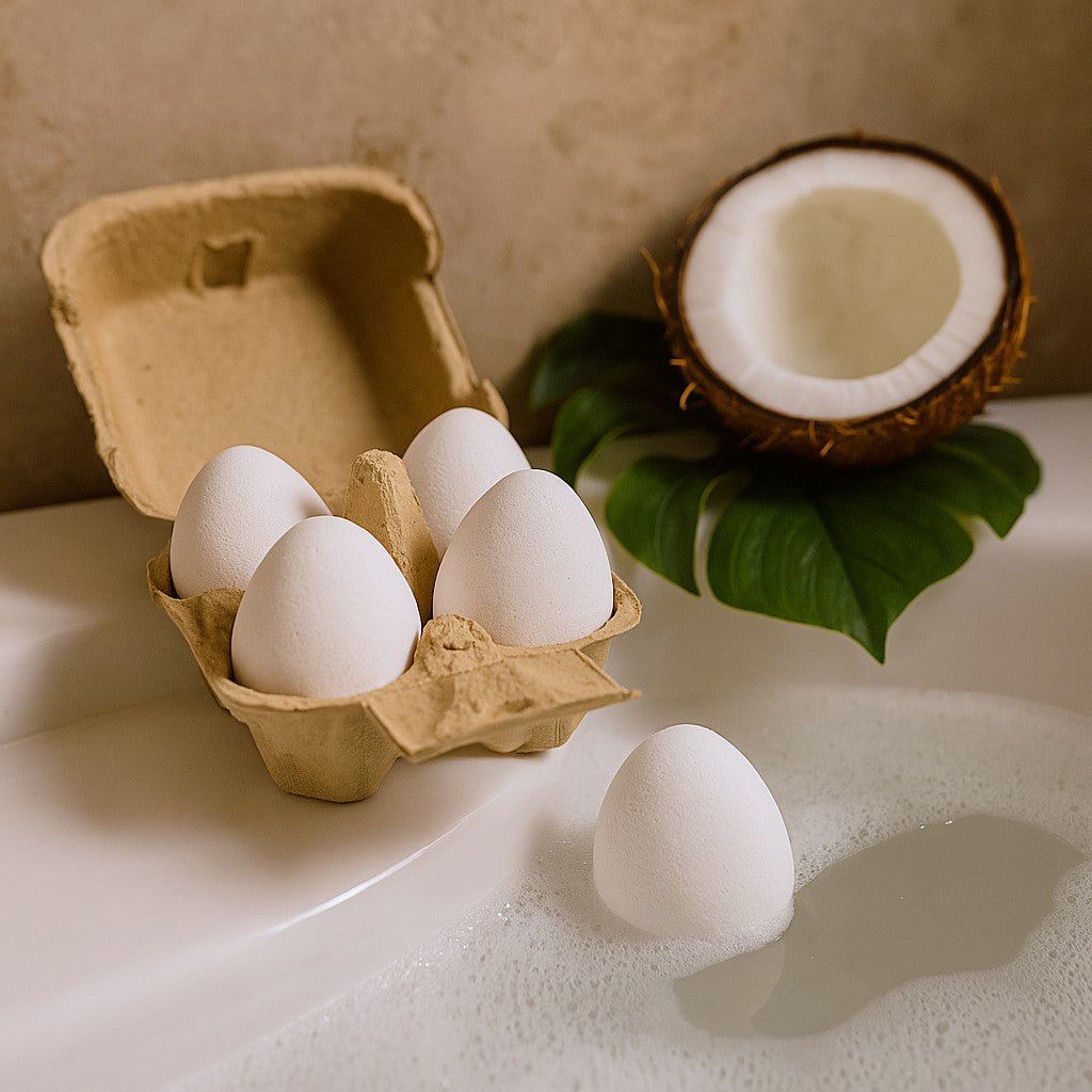 Bath Eggs Coconut 6 - Pack - SHAMTAM.COM