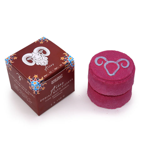 Set of Zodiac Bath Fizzers with Horoscope - Aries - SHAMTAM.COM